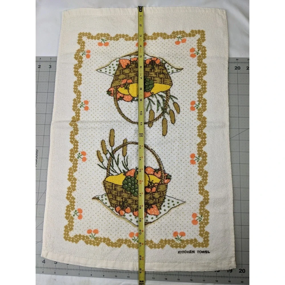 Kitchen Hand Towel Tan Fruit Basket 16x23‎ Inch